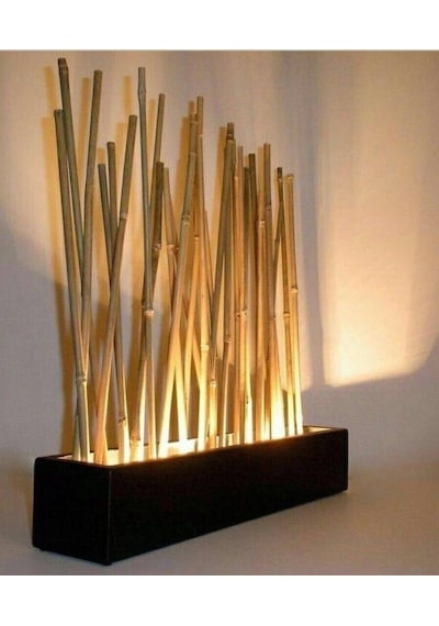Dekoratif Ahşap Bambu Lambader N11.128