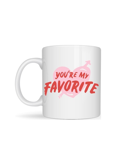 Bezos You Re My Favorite Yazılı Porselen Kupa Model 13 - Sevgiliye Arkadaşa Özel Romantik Kahve Kupası - Hediye Fincan Ventra Diğer