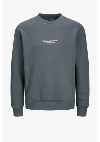 Jack & Jones Jorvesterbro Sweat Crew Neck Noos Erkek Gri Sweatshirt 12241694-ırongate Gri
