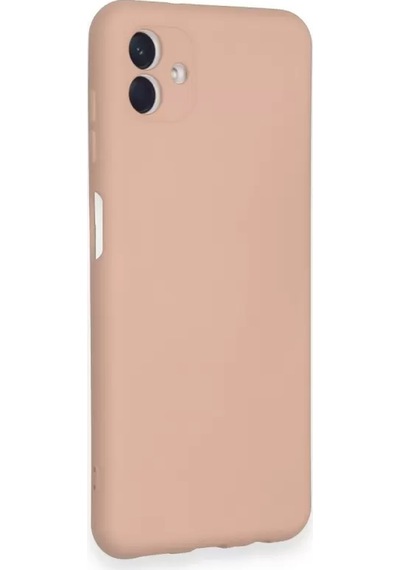 Newface Samsung Galaxy A04 Kılıf Nano İçi Kadife Silikon - Pudra