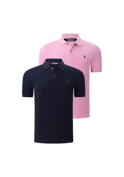 İkili Set T8561 Dewberry Erkek Tshırt-lacivert-pembe