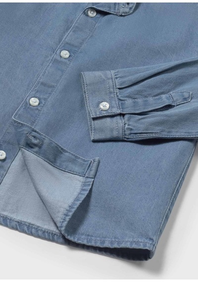 Mayoral Erkek Bebek Uzun Kol Denim Gömlek Lacivert Lacivert