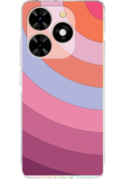 Tecno Spark Go 2024 İle Uyumlu Renk Cümbüşü 7 Baskılı Kamera Korumalı Şeffaf Kılıf