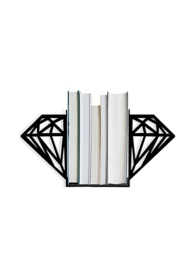 Metal Kitap Tutucu Pırlanta Elmas Figürlü Kitap Desteği, Dekorati