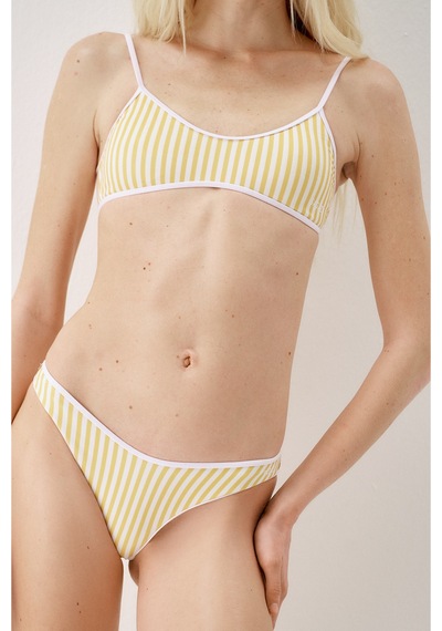Sagaza Studio Ss6053 Çizgili Bikini Set Sarı
