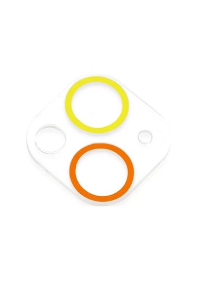 Newface Apple İphone 13 Renkli Kamera Lens Koruma Cam - Sarı-turuncu