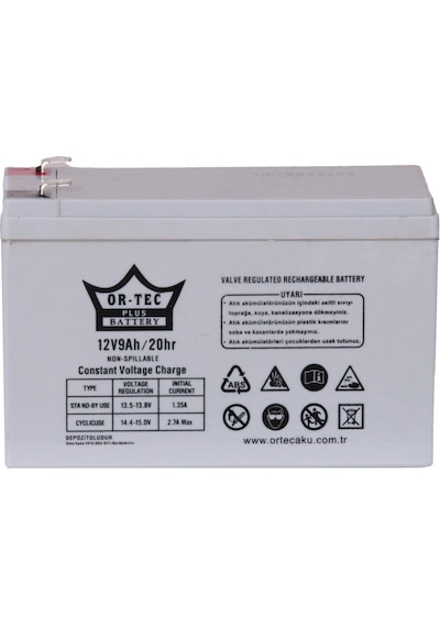 Ortec Akülü Çocuk Arabası Aküsü 12v 9a Pil Akü