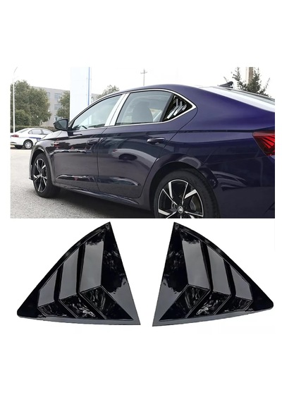 Skoda Octavia Mk4 Uyumlu Kebelek Cam Vizörü 2021+ Parlak Siyah