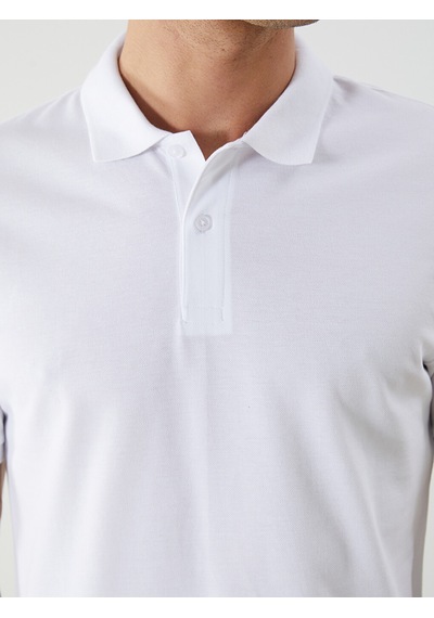 Lcwaıkıkı Classic Beyaz Polo Yaka Kısa Kollu Pike Erkek Tişört