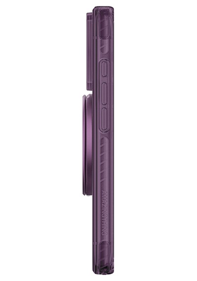 Apple iPhone Uyumlu 18 Pro Max Kılıf M-safe Özellikli Yüzük Standlı Amazingthing Titan Pro Grip Ring Serisi Mor
