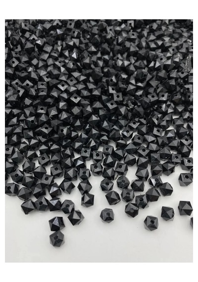 Küp Siyah Boncuk 14 Mm 50 Gr 53 Adet