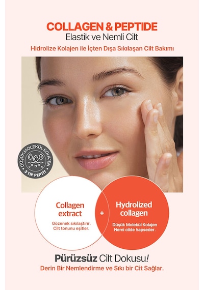 Elensılıa Kolajen ve Peptit Kompleksi Kağıt Maske Elensilia Collagen Peptide Ampoule Mask