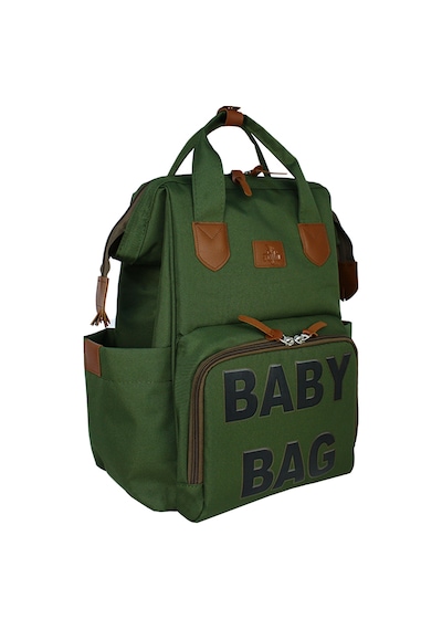 Stylo Monaco Baby Bag Baskılı Anne Bebek Bakım ve Sırt Çantası Haki