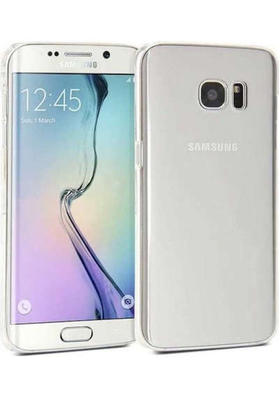 Galaxy S6 Edge Kılıf Ince Ve Esnek Şeffaf Süper Silikon Renksiz