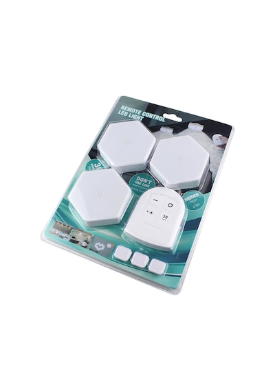 Ayt Powermaster Mx-359 Üçlü Altıgen Kumandalı Pilli Dokunmatik Tezgah Altı Led Aydınlatma Lamba Mutfak Dolap İçi