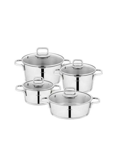 Schafer New Stahl Çelik Tencere Seti 8 Parça-inox