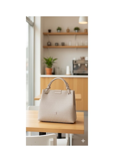 Just Polo Kadın Su Geçirmez Ayarlanabilir Askılı Büyük Boy Lüks Omuz Çantası Shoulder Bag Ebat: 27 X 30 Cm Taş 91755357