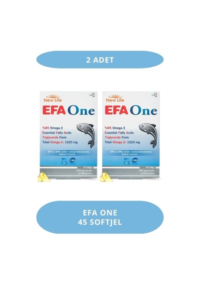 New Life Efa One 45 Kapsül Balık Yağı 1020 Omega 3 2 Adet 2'li