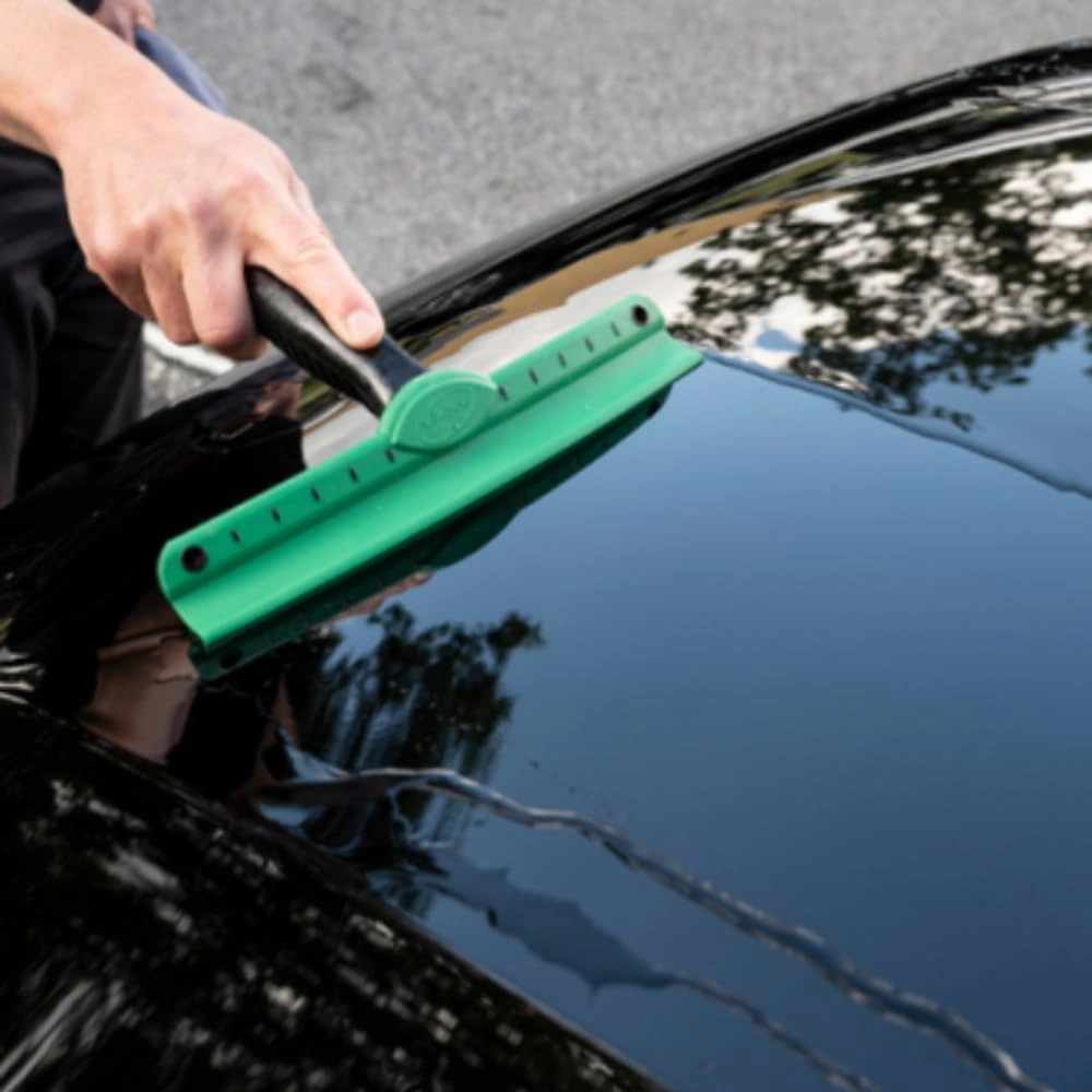 Wipe-n-shine Saplı Silikon Geniş Su Çekçek Cam Filmi Uygulama Aparatı 18x34cm