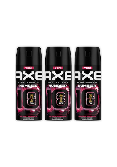 Axe Erkek Deodorant Number 10 Body Spray Limited Edition 150 Ml X3