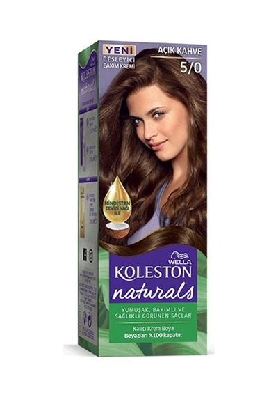 Hubrendy Tedarik Naturals Saç Boyası Açık Kahve 5/0