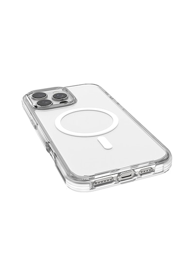 Apple iPhone 16 Pro Max Kılıf Magsafe Uyumlu Airbag Tasarımlı Raptic Clear Serisi Şeffaf Kapak Beyaz