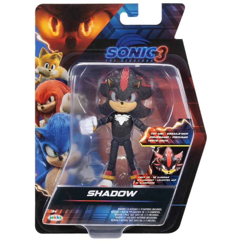 Sonic The Hedgehog 3 Işıklı Shadow Aksiyon Figürü 12cm