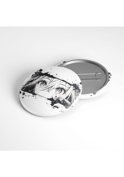 Anime Siyah Beyaz - 58mm Rozet - No.02 Çok Renkli