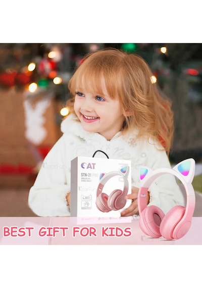 Toygo Kedi Kulaklık Pro 5.3 Akıllı Rgb Led Detaylı Bluetooth Kablosuz Kulaklık Çocuk Oyuncu Yeni