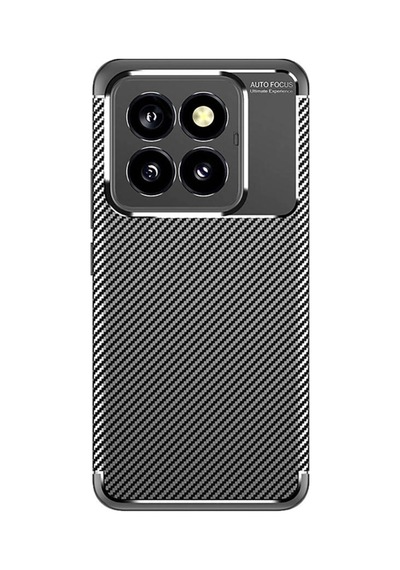 Xiaomi Mi 14t Pro Uyumlu Kılıf Auto Focus Karbon Kapak - Siyah