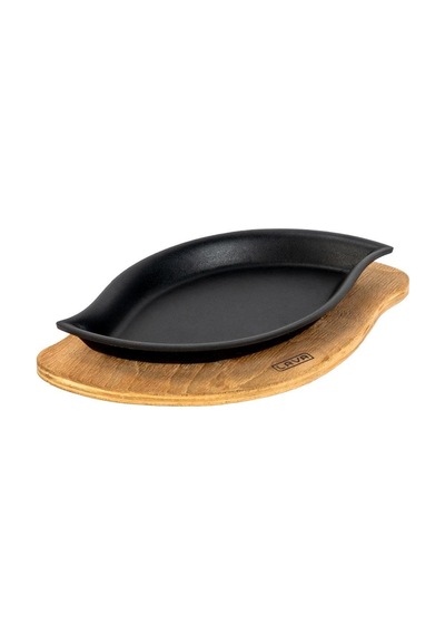 Lava Servis Tabağı Göz Formu 15 X 26 Cm Siyah