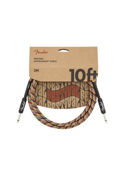 Fender 10 Inst Cable Raınbow 3 Metre Gitar Kablosu