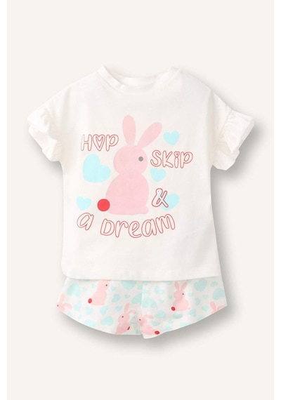 Defacto Fitilli 2li Ecru Pijama Takımı Kız Bebek H9307a526smer233 Ekru-er233