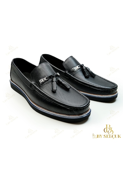 Loafer Eva Taba Siyah Deri