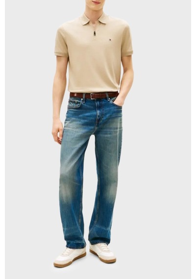 Tommy Hilfiger Erkek Polo Yaka T Shirt Mw0mw42758 Rbt Kum Kum