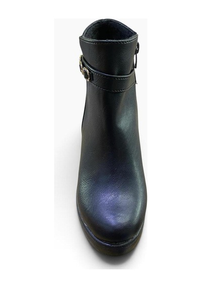 Yaren Moda Kadın Kalın Topuklu Taşlı Kışlık Bot Siyah - 941209448 Siyah