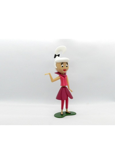 Retro-fütüristik Uzay Çağı Kadın Figürü - Pembe Elbiseli Modern Biblo