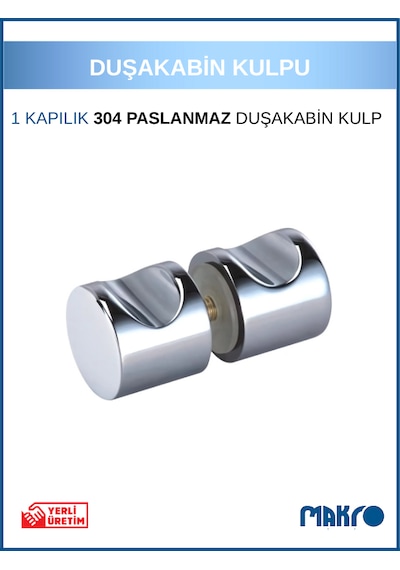 Paraduş Kulp 304 Paslanmaz Duşakabin Topuz Kulp Parlak Krom Krom Parlak