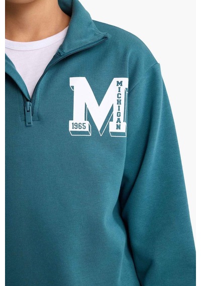 Defacto Erkek Çocuk 2li Takım Yarım Fermuarlı Baskılı Sweatshirt Eşofman Altı F7088a825wngn756 Yeşil-gn756 Defacto Erkek Çocuk 2li Takım Yarım Fermuarlı Baskılı Sweatshirt Eşofman Altı F7088a825wngn756 Yeşil-gn756