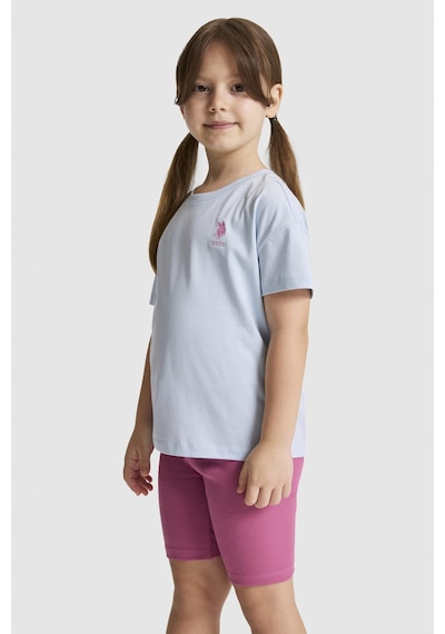 U.S. Polo Assn. Kız Çocuk Açık Mavi Tişört Basic 50325609-vr003 Acık Mavı