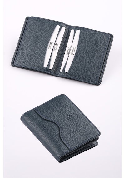 Ancora Leather Hakiki Deri Kartlık-26207 Lacivert