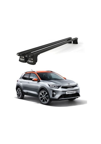 Trio-ı Kia Stonic 2017 Ve Sonrası Uyumlu Siyah Kilitli Ara Atkı 120cm Port Bagaj Tavan Barı