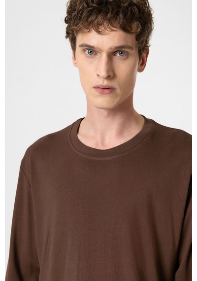 Antioch Relaxed Fit Basic Erkek T-shirt Kahverengi