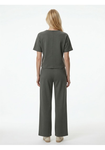 Xint Haki Pamuk Dokulu Oversize Bluz 602588