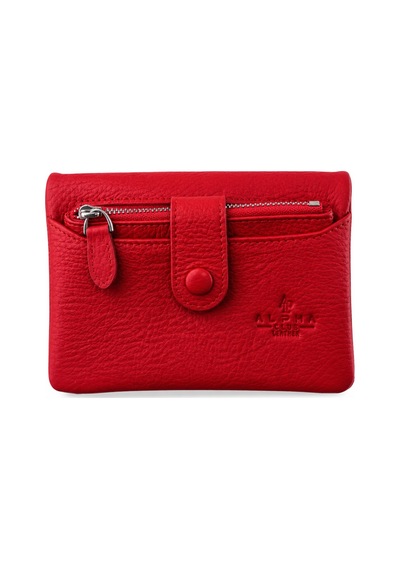 Alphaclub Bag Kadın Çok Bölmeli Kartlıklı Çıtçıt Kapamalı Cüzdan Model 441 Kırmızı