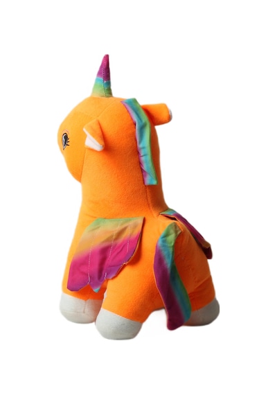 İthal Kumaş Gökkuşağı Kanatlı Unicorn Pegasus At Figür Peluş Oyuncak Uyku & Oyun Arkadaşı Büyük Boy 001