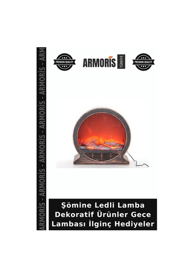 Şömine Ledli Lamba Dekoratif Ürünler Gece Lambası İlginç Hediyeler Çok Renkli