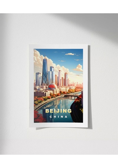Çerçevesiz Poster Modern Çin İn Yüzü