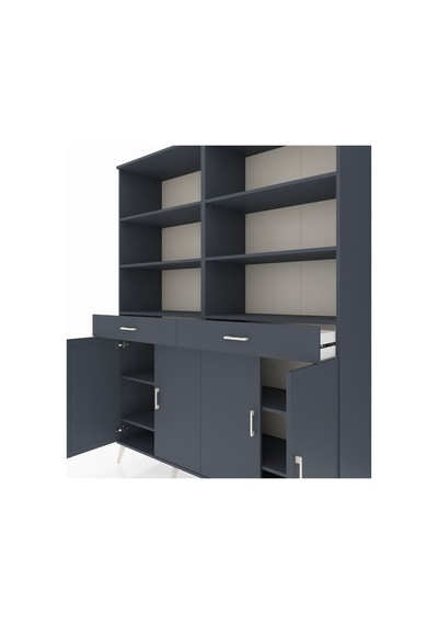Hyperion Gardrop 10 Raflı 2 Çekmeceli 4 Kapaklı 176x44x221 Antrasit-antrasit Antrasit Hyperion Gardrop 10 Raflı 2 Çekmeceli 4 Kapaklı 176x44x221 Antrasit-antrasit Antrasit
