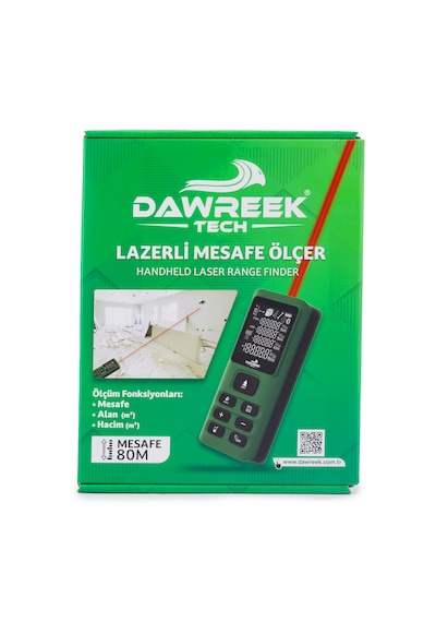 Dawreek Mesafe Ölçer E40 Green 80 Metre Dijital El Tipi Mesafe Ölçüm Cihazı